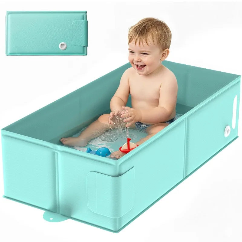 1PC Indoor Foldable Baby Bathtub, Baby Bath Tub, Foldable for Storage, Home Use Baby Swimming Tub, Bath Tub