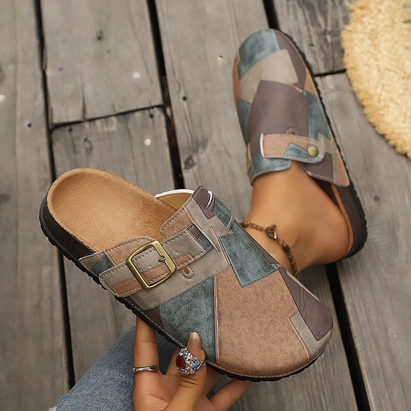 Spring/ Autumn Elegant Color Blocked Street Casual Mueller Shoes Fashionable Hot Selling New Comfortable Plus Size Women's Shoes