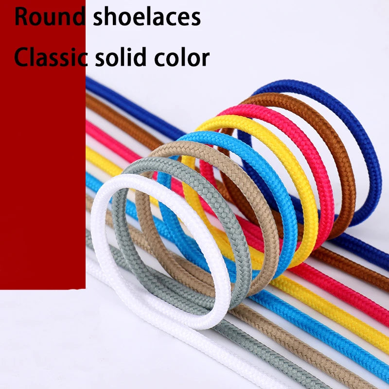 Classic Round ShoeLaces 20 Colours Durable Solid Shoelaces Sneakers Boots Shoelace rope 70cm/90cm/120cm/150cm 1Pair