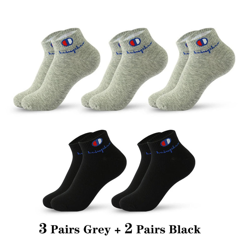 5 Pairs Socks Men Summer Ankle Running Cotton Breathable | SAMAG