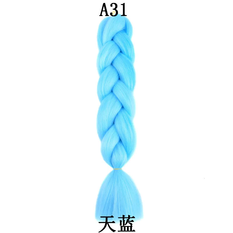 100g 24inch Jumbo Braiding Hair Synthetic Braiding Hair Braid in Hair Extensions Braids Hair for Twist for Daily Cosplay