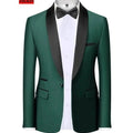 Men Formal Slim Fit Tuxedo Prom Suit Male Groom Wedding Blazers High Quality Groomsman Luxury Dress Business Banquet Party Suit
