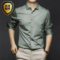 S-6XL Men's Long Sleeve Shirt Luxury Wrinkle Resistant | SAMAG