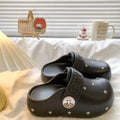 Small and high-end star studded toe caps, thick soled M ü ller shoes, versatile for summer commuting and outdoor wear