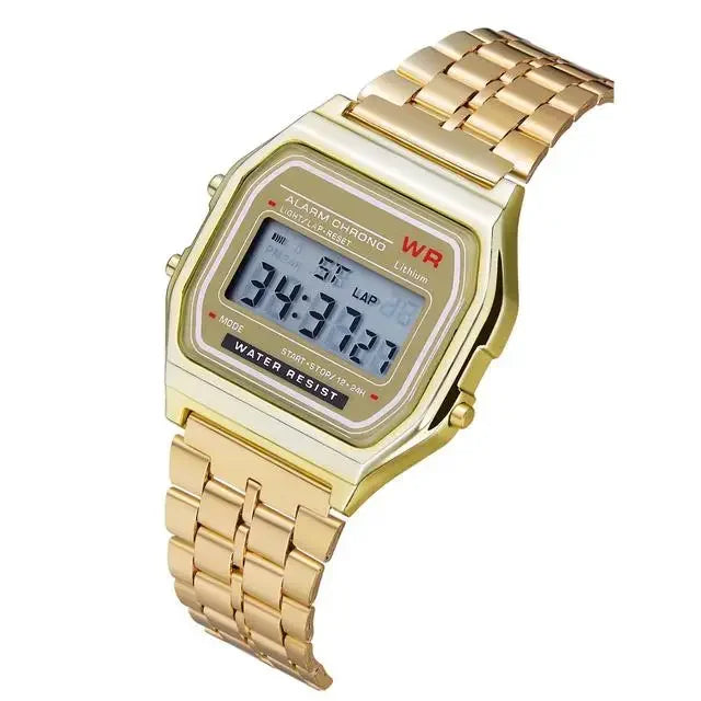 F91W Luxury Watch Waterproof Retro Digital Stainless Steel Sports Military Watches Men Women Electronic Wrist Watches Clock