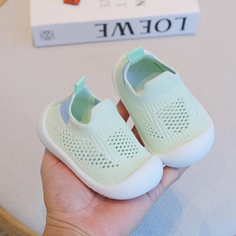 Spring Summer Breathable Knitted Non-slip Soft Sole Kids Sneakers for Boys Girls Tennis Casual Shoes Toddler School Shoes