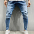 Mbroidery Skinny Ripped Jeans Men Cotton Stretchy Hole | SAMAG