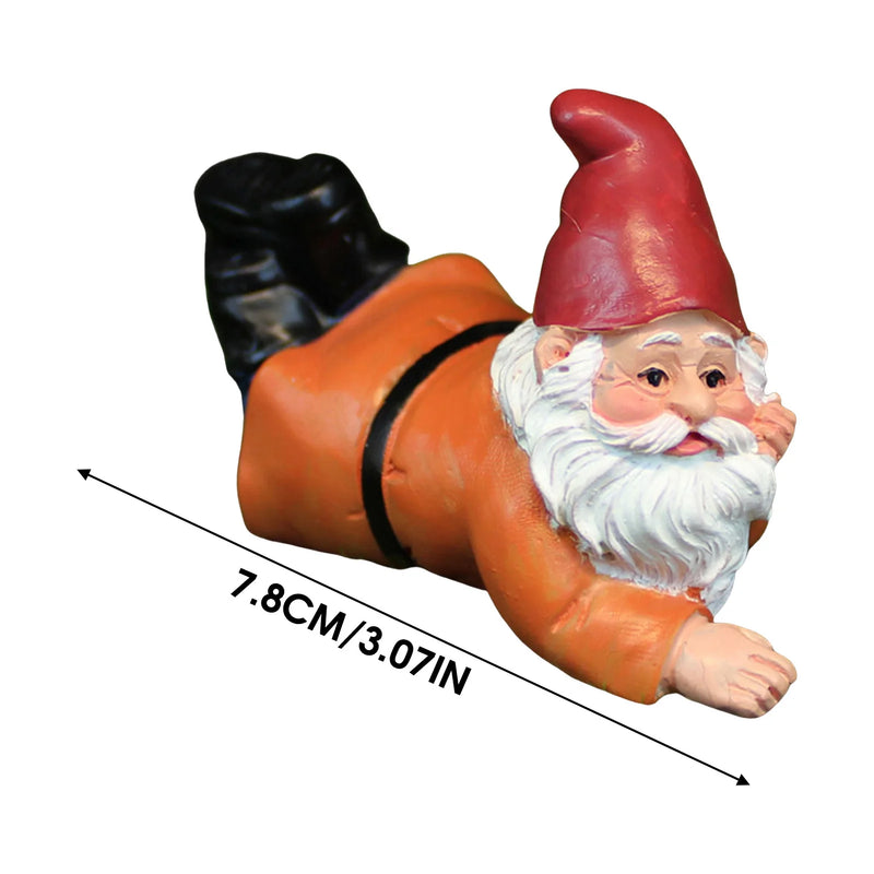 Resin Garden Statue Gnome Dwarf Garden Decor Garden Sculptures Gnome Ornament for Yard Patio Lawn Ornaments Holiday Decoration