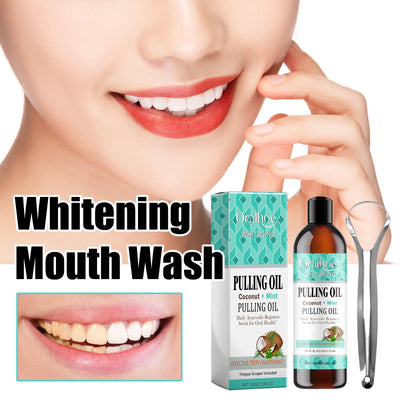 Coconut Mint Pulling Oil Mouthwash Kit With Tongue | SAMAG