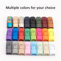 No Tie Shoelaces for Sneakers Colorful Press Metal Lock Shoelace Splashing Ink Print Flat Elastic Laces Without Ties Shoe Laces