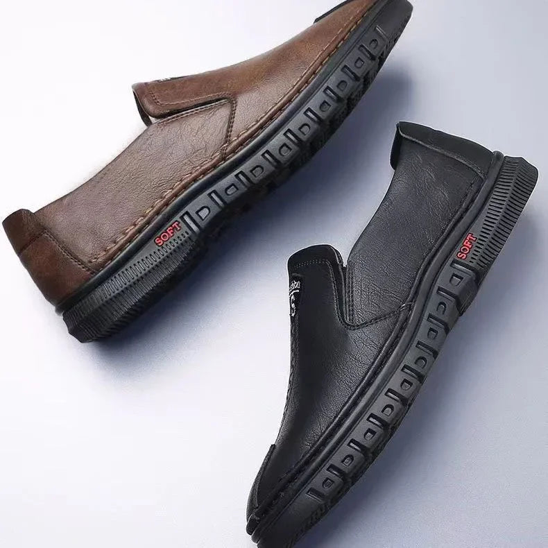 2026 PU Leather Men's Loafers Luxury Men Casual Shoes New Fashion Driving Shoes Breathable Slip on Men Moccasins Plus Size 39~44