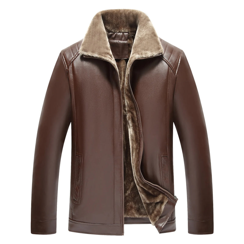 New Fur Integrated Men's Leather Jacket Manufacturer Leather