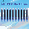 500/12 PCS JINHAO 12 Colors 3.4mm Non carbon Fountain Pen Ink Universal Sac Cartridges Refills School Office Supplies Stationery
