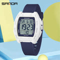 SANDA 6506 Men's Electronic Watches Stopwatch Alarm 5ATM Waterproof Sports Digital Watch for Men Luxury Shockproof Clock Reloj