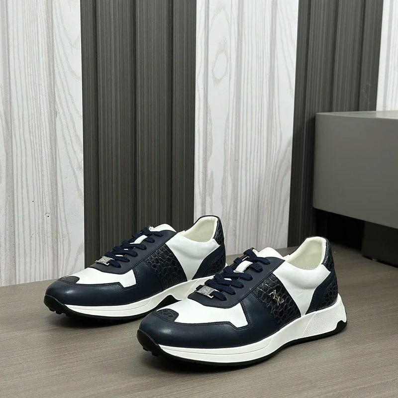BLLIYOSS 2025 New BILLIONAIRE Shoes Calf leather stitching leather Sports comfort high quality outdoors Men‘s European big size