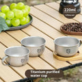 MINI Camping Water Cup Portable Tea Coffee Cup Outdoor Kitchen Equipment Mountaineering Cups 80/220ml