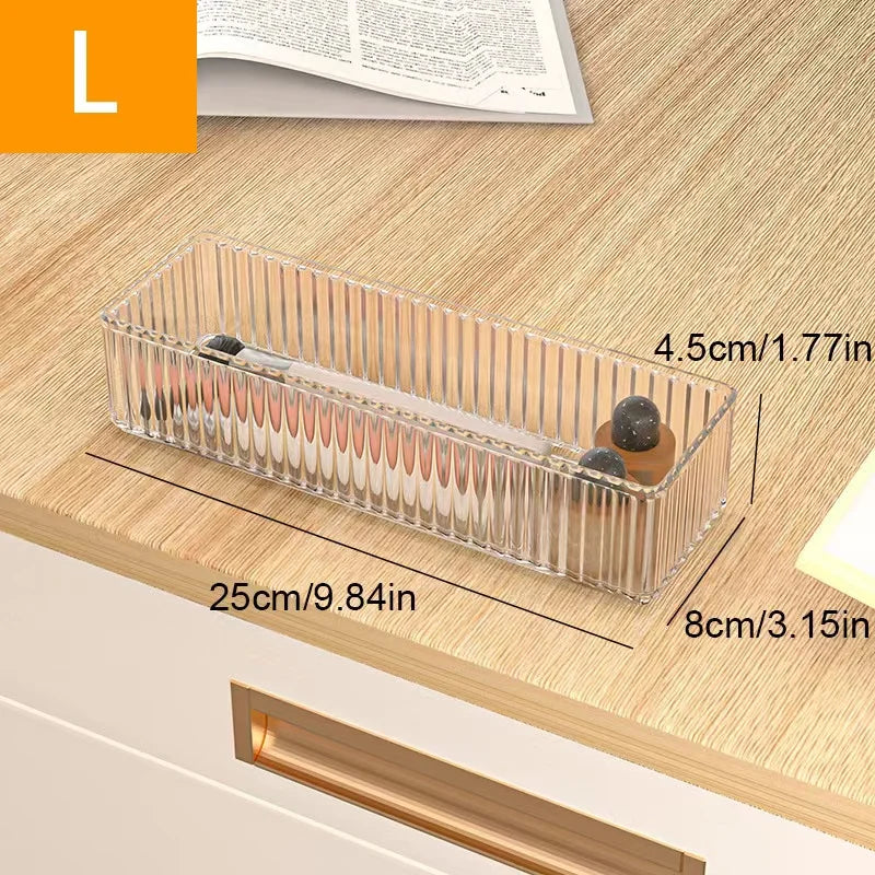 Drawer Transparent Visual Jewelry Accessories Storage Box Plastic Household Items Cosmetics Organizing Box