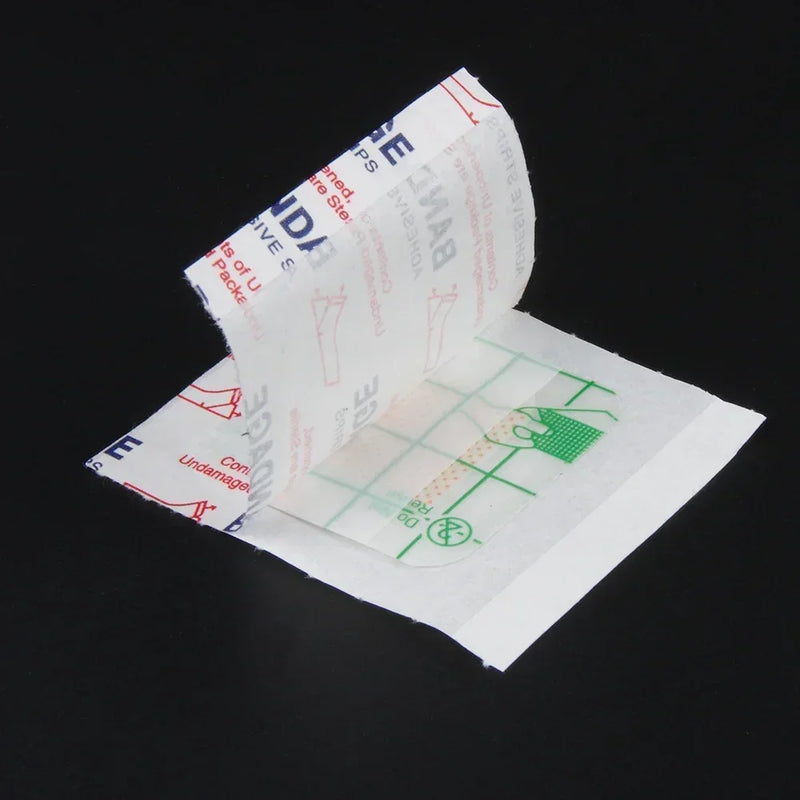 50PCS 38*38/72*19mm Transparent PU Waterproof Wound Plaster Band Aid Adhesive Bandage Protective Sticker Outdoor Home First Aid