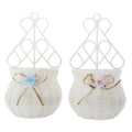 Garden DIY Vase Flower Basket Sundries Organizer Wall Hanging Artificial Rattan