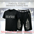 Men's Rhinestone Tracksuit Set European Luxury Streetwear Casual Daily Outfit T - Shirt And Pants | SAMAG
