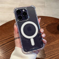 Luxury Wireless Charging For Magsafe Magnetic Phone Case For iPhone 17 16 15 14 11 12 13 Pro Max Shockproof Transparent Cover