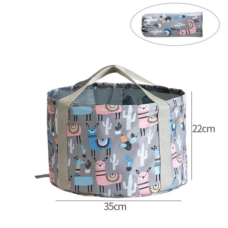 Travel Foldable Foot Tub Outdoor Portable Bath Bag Wash Basin Water Bucket Large Capacity Bath Feet Spa Massage Washing Tub