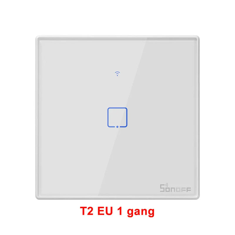 SONOFF T2 EU/US Wall Smart Switch 433Mhz RF Remote Control Wi-Fi Touch Smart Scene via eWeLink APP Works With Alexa Google Home