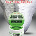 WHITE SHOE CARE CREAM – A Cleaner for White Sneakers That Removes Stains – Simple to Use for Pristine Footwear.