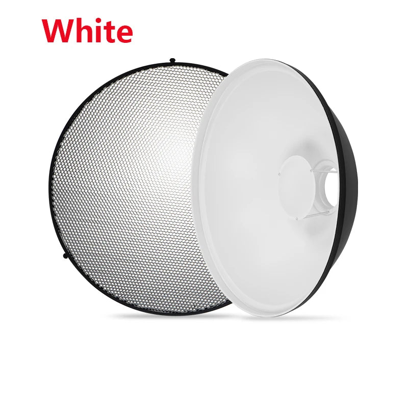 Selens Reflector Beauty Dish 42cm/16.5in Honeycomb Grid and Diffuser Kit for Bowens Mount Studio Shooting Strobe Steady Light