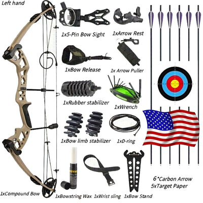 Compound Bow Set 30 - 55lbs Adjustable Draw Weight 70% | SAMAG
