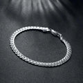 20cm 8inches 18K gold 925 Sterling Silver Bracelets for Women men classic 5MM Chain Wedding Party Christmas Gifts fine Jewelry