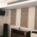 120x60cm 3D Wavy Soundproof Panels Self Adhesive Polyester Fiber Concave Convex Acoustic Insulation Wall Boards 2 Pieces
