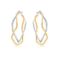 Original S925 Sterling Silver Zircon 18K Gold Lining Vintage Hoop Earrings for Women Birthday Party - Visuel 12 | SAMAG