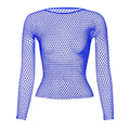 Sexy Hollow Out Mesh T-Shirt Female Skinny Crop Top Fashion Summer Basic Tops for Women Fishnet Shirt