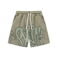 American Street Graffiti Letter Printed Sports Shorts | SAMAG