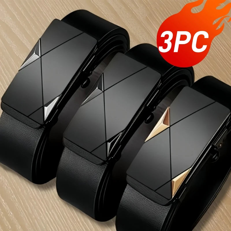 2pcs/3pcs fashionable men's belt, daily casual business jeans synthetic leather high - end suit matching i - Visuel 7 | SAMAG