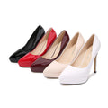 Europe and America Single Shoes 12CM Stiletto Shallow Mouth Pointed High Heels Thick Bottom Career Work Women's Pumps Size 35-46