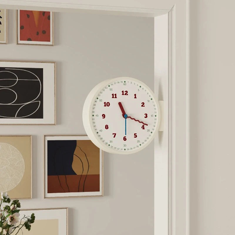 Modern Wall Clock Corridor Living Room Double Sided Clock Minimalist Creative Design Corner Clocks  Household Decorative Clocks
