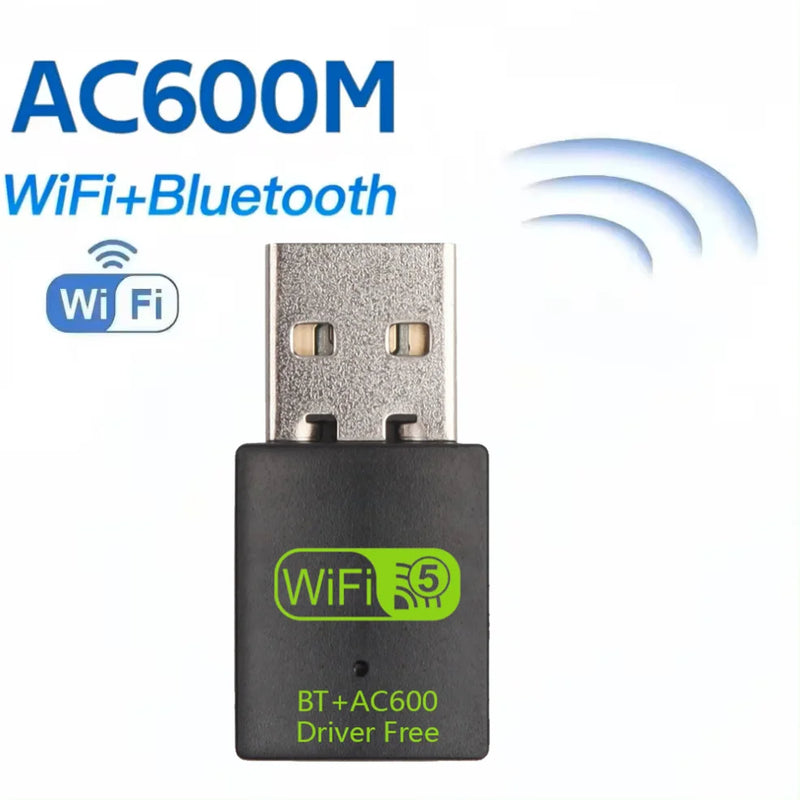 600Mbps USB WiFi Bluetooth Adapter Dual Band 2.4/ 5.8Ghz Wireless Receiver Network Card Dongle for PC - Visuel 8 | SAMAG
