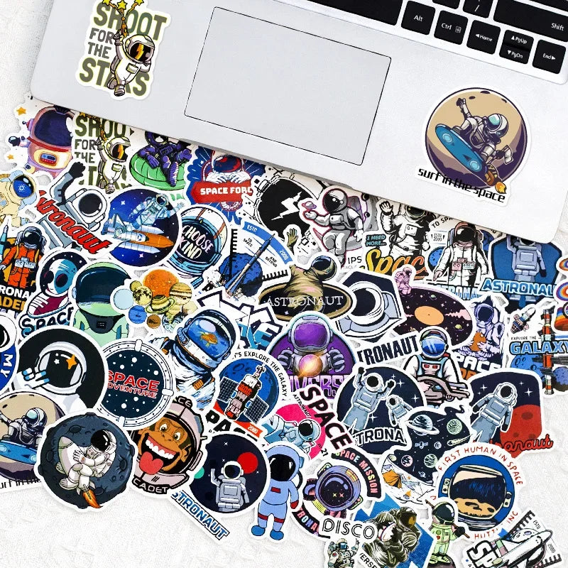 10/25/ Outer Space Graffiti Stickers Cartoon Astronaut - View 5 | SAMAG