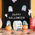 100-500pcs Silver Cute Halloween Stickers Party Halloween Gift Wrapping Label Scrapbook Cartoon Rewards Stationery Stickers