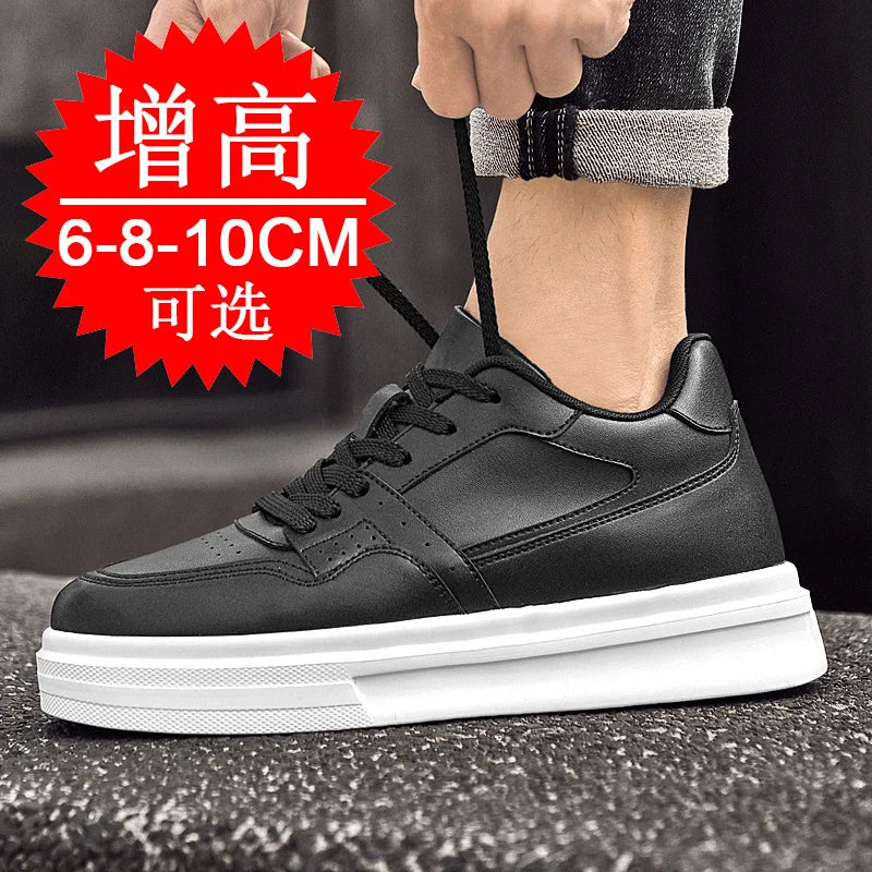 Invisible Height-increasing Men's Shoes with  8CM 6CM Increase Thick-soled Trendy Platform Trendy Casual 10cm Elevator Shoes