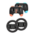 4 IN 1 Racing Steering Wheels and Hand Grips TNS-5110S for Switch 2/Switch 1 Handle,Left&Right Controller Bracket,Grip Holder