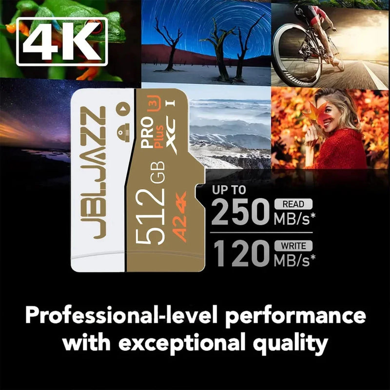 High Endurance SD Cards Micro TF SD Memory Card TF Cards 512GB 256GB 32GB Full HD A1 High Speed for Phone/Drone Nintendo Switch