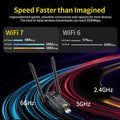 Kebidumei BE6500 WiFi7 USB3.0 Adapter Tri - Band 2.4G/5G/6GHz Wireless Network Card Wifi Receiver Dongle - Visuel 3 | SAMAG