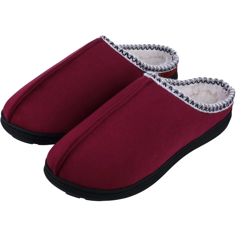 Asgard Plush Cotton Slippers For Men Winter Indoor Warm Anti-Slip Home Shoes Women Soft Memory Foam Furry Slides Bedroom Slipper