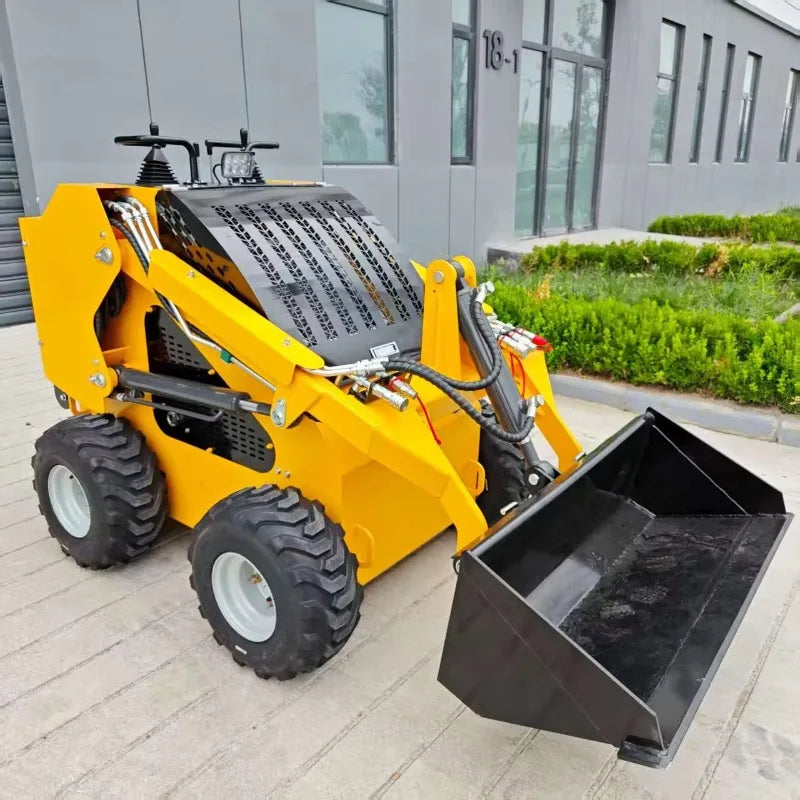Factory Direct Mini Loader Wheeled Mini Sliding Loader Small Wheeled Sliding Steering Loader Forklift Stacker Manufacturer