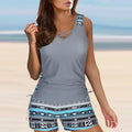 Bikini Sets With Shorts Women's Vintage Printed Tankini | SAMAG