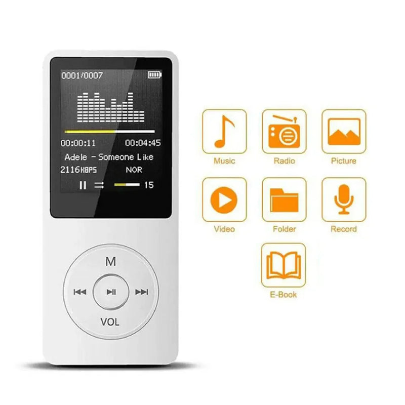 New MP3 Player Outdoor Sports Fitness Mini Walkman mp3 Support Bluetooth Lossless Music Player FM Radio Recorder Sport 128GB Hf