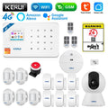 KERUI W184 4G WIFI GSM Alarm Security Alarm System Kit Wireless Home Tuya Smart APP Control Motion Sensor Burglar Support Alexa